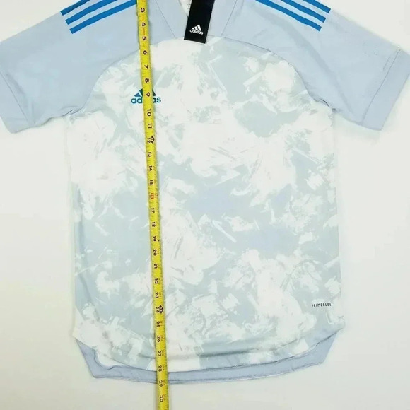 Adidas Small Primeblue Men's Pale Blue Short Sleeve Logo Jersey CON20 JSY PB - Picture 9 of 11